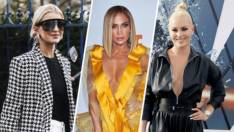 Gekonnt im Trend, v.l.n.r.: Caro Daur, Jennifer Lopez und Lindsey Vonn haben 2019 modisch vieles richtig gemacht Gekonnt im Trend, v.l.n.r.: Caro Daur, Jennifer Lopez und Lindsey Vonn haben 2019 modisch vieles richtig gemacht