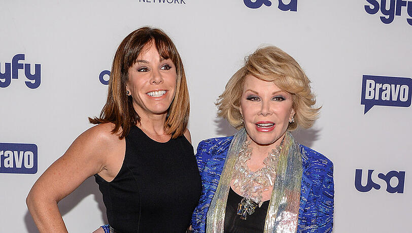 Melissa (l.) und Joan Rivers (r.) auf einem NBC-Event im Mai 2014 Melissa (l.) und Joan Rivers (r.) auf einem NBC-Event im Mai 2014