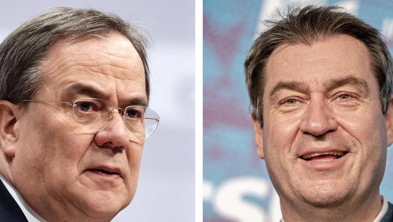 Armin Laschet und Markus Söder - beide möchten für die Union ins Rennen ums Kanzleramt gehen. Armin Laschet und Markus Söder - beide möchten für die Union ins Rennen ums Kanzleramt gehen.