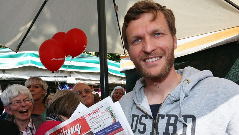 Benny Lauth auf der AZ-Veranstaltung am Viktualienmarkt. Benny Lauth auf der AZ-Veranstaltung am Viktualienmarkt.
