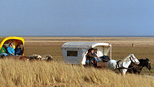 Urlaub mit dem Planwagen, Foto: Ingo Wagner/dpa Urlaub mit dem Planwagen, Foto: Ingo Wagner/dpa