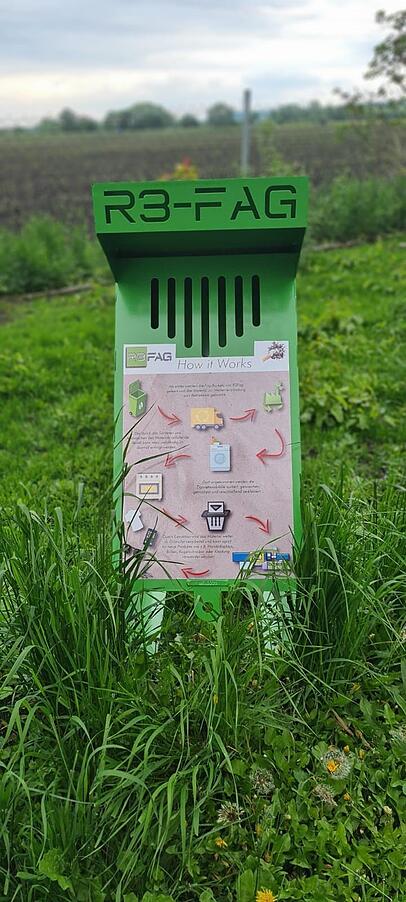 Grün in grün: So soll der Zigaretten-Eimer aussehen. Grün in grün: So soll der Zigaretten-Eimer aussehen.