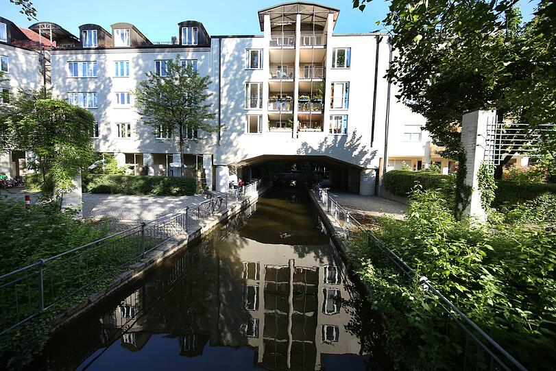 Hübsch anzuschauen: Der Kanal verläuft zum Teil unter dem Wohngebiet.
