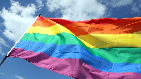Die Regenbogenfahne weht im Wind. Foto: Wolfgang Kumm/dpa/Symbolbild Die Regenbogenfahne weht im Wind. Foto: Wolfgang Kumm/dpa/Symbolbild