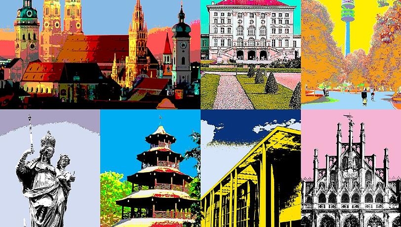Wird versteigert: „München goes Pop I“ von Christian Rothmann (2013, 90x60 cm, Leinwand). Wird versteigert: „München goes Pop I“ von Christian Rothmann (2013, 90x60 cm, Leinwand).