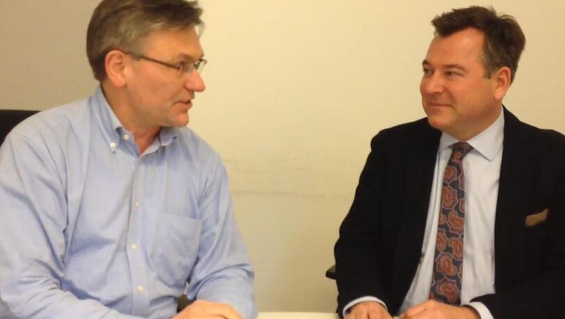 AZ-Rathausreporter Willi Bock im Gespräch mit CSU-Kandidat Josef Schmid. AZ-Rathausreporter Willi Bock im Gespräch mit CSU-Kandidat Josef Schmid.