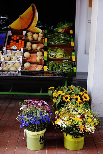 In der Ladenstraße.