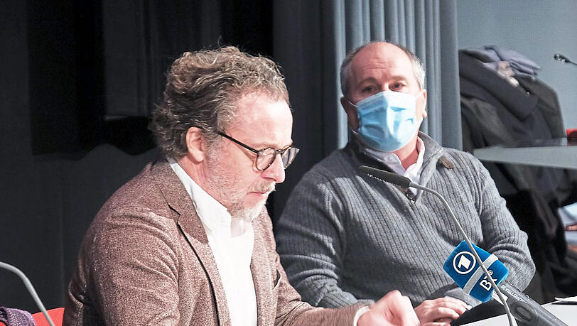 Christian Gerhaher und Kevin Conners (rechts) bei der Pressekonferenz im Carl-Orff-Saal. Foto: RBR Christian Gerhaher und Kevin Conners (rechts) bei der Pressekonferenz im Carl-Orff-Saal. Foto: RBR
