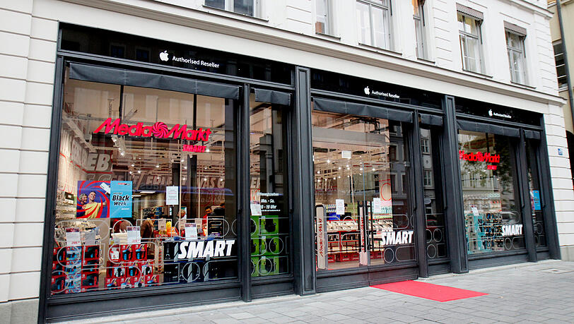 So sieht die neue Fassade des Mediamarkt Smart an der Adresse Tal 19 aus. So sieht die neue Fassade des Mediamarkt Smart an der Adresse Tal 19 aus.