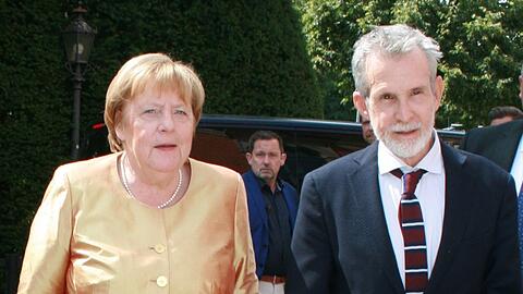 Angela Merkel und Ulrich Matthes in Bayreuth. Angela Merkel und Ulrich Matthes in Bayreuth.