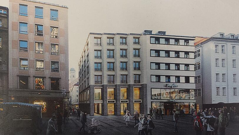 Weinstraße 6: Geplant sind Abriss und Neubau. Viaualisierung: Visualisierung: Hild und K Architekten Weinstraße 6: Geplant sind Abriss und Neubau. Viaualisierung: Visualisierung: Hild und K Architekten