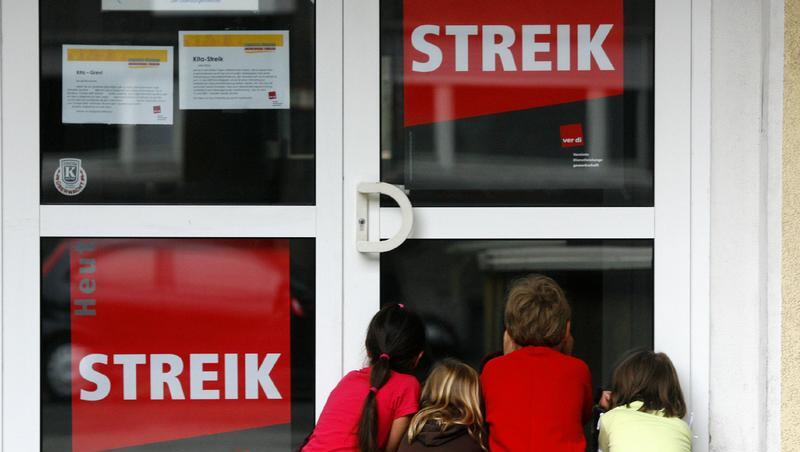 Neue Runde im Kindergarten-Streik. Neue Runde im Kindergarten-Streik.
