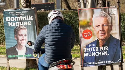 Heißt der Münchner Oberbürgermeister erneut Dieter Reiter oder doch Dominik Krause? Das entscheidet sich bei der Stichwahl am 22. März. (Archivbild) Heißt der Münchner Oberbürgermeister erneut Dieter Reiter oder doch Dominik Krause? Das entscheidet sich bei der Stichwahl am 22. März. (Archivbild)