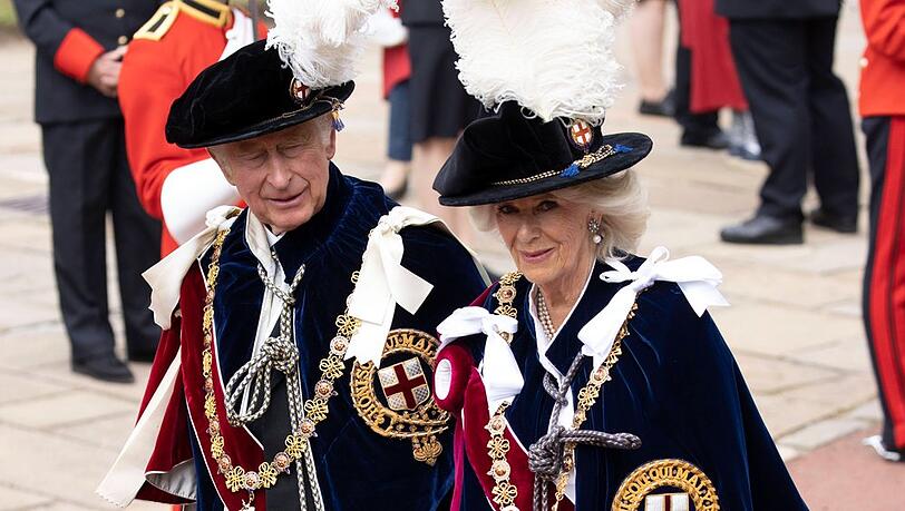 Prinz Charles und Herzogin Camilla am Garter Day 2022. Prinz Charles und Herzogin Camilla am Garter Day 2022.
