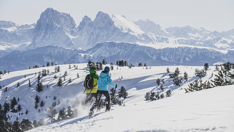 Unterwegs durch frischen Schnee in Südtirol Unterwegs durch frischen Schnee in Südtirol