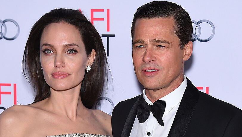 Angelina Jolie und Brad Pitt bei einem gemeinsamen Auftritt 2015. Angelina Jolie und Brad Pitt bei einem gemeinsamen Auftritt 2015.