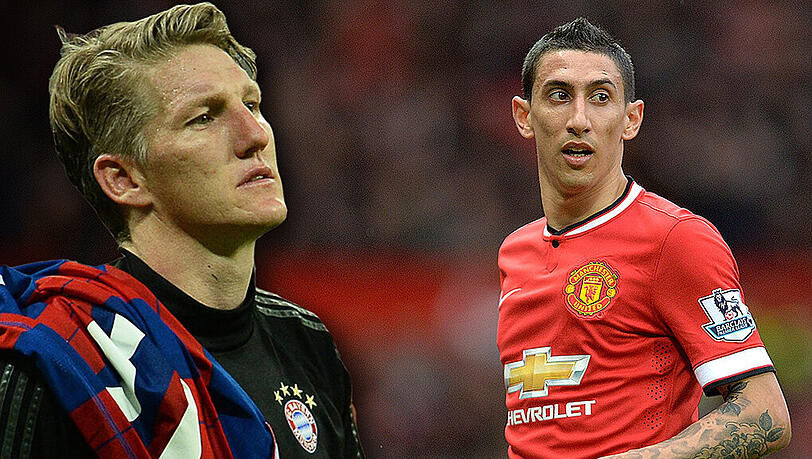 Schweinsteiger für Di Maria? Angeblich sollen der FC Bayern und Manchester United über ein Tauschgeschäft nachdenken. Schweinsteiger für Di Maria? Angeblich sollen der FC Bayern und Manchester United über ein Tauschgeschäft nachdenken.