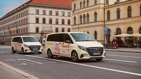 Seit 15 Jahren sind "Freenow"-Taxis in München unterwegs. Seit 15 Jahren sind "Freenow"-Taxis in München unterwegs.