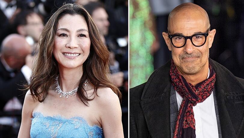 Michelle Yeoh und Stanley Tucci spielen in "The Electric State" mit. Michelle Yeoh und Stanley Tucci spielen in "The Electric State" mit.