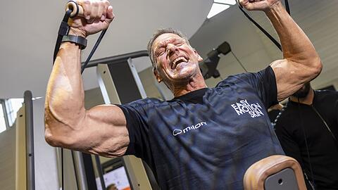 "Training macht Spaß": Schauspieler Ralf Moeller sportelt fünf Mal die Woche - und bewegt sich auch sonst viel. "Training macht Spaß": Schauspieler Ralf Moeller sportelt fünf Mal die Woche - und bewegt sich auch sonst viel.