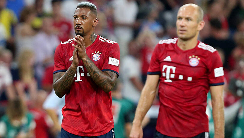 Bayern-Routiniers: Jerome Boateng (li.) und Arjen Robben. Bayern-Routiniers: Jerome Boateng (li.) und Arjen Robben.