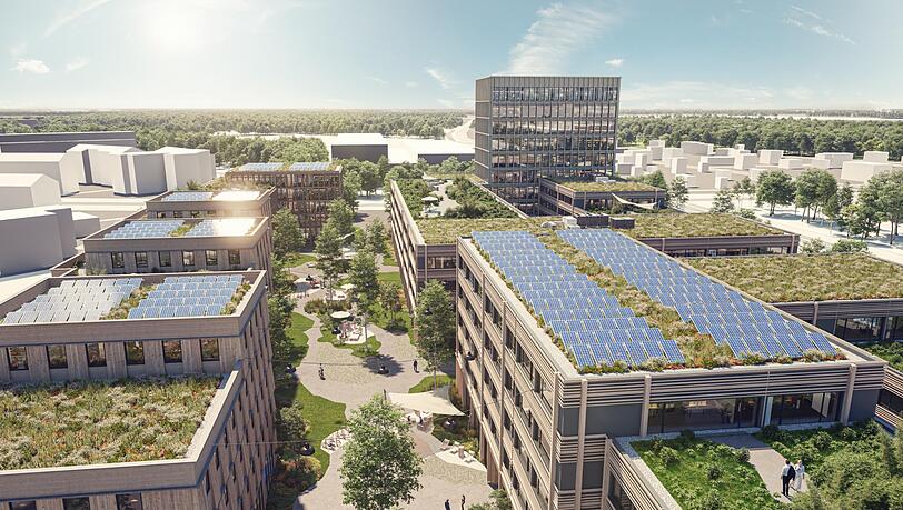 28.000 Quadratmeter misst das gesamte Campus-Areal in Moosach, wo auch 490 Parkplätze für Autos und 254 für Fahrräder entstehen sollen. 28.000 Quadratmeter misst das gesamte Campus-Areal in Moosach, wo auch 490 Parkplätze für Autos und 254 für Fahrräder entstehen sollen.