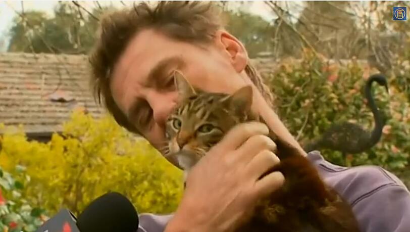Die Katze "Sally" rettete ihren Besitzer Craig Jeeves mit Schreien vor dem Feuertod. Die Katze "Sally" rettete ihren Besitzer Craig Jeeves mit Schreien vor dem Feuertod.
