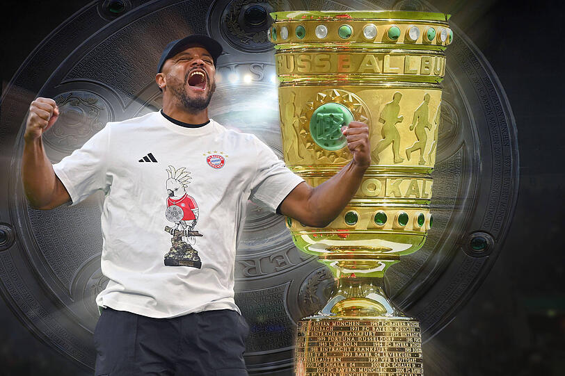Heiß auf den DFB-Pokal: Bayern-Trainer Vincent Kompany. Heiß auf den DFB-Pokal: Bayern-Trainer Vincent Kompany.
