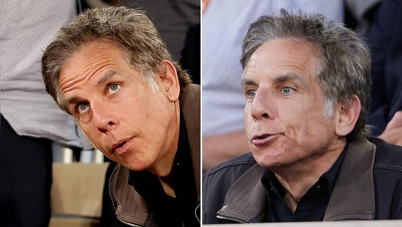 Ben Stiller verfolgte das Match zwischen Carlos Alcaraz und Stefanos Tsitsipas aus der ersten Reihe. Ben Stiller verfolgte das Match zwischen Carlos Alcaraz und Stefanos Tsitsipas aus der ersten Reihe.