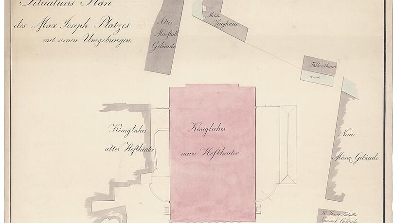 Dieser historische Entwurf soll, so das Baureferat, aus dem Jahr 1825 stammen. Mutmaßlich aus dem Umfeld von Leo von Klenze, der München prägte. Dieser historische Entwurf soll, so das Baureferat, aus dem Jahr 1825 stammen. Mutmaßlich aus dem Umfeld von Leo von Klenze, der München prägte.