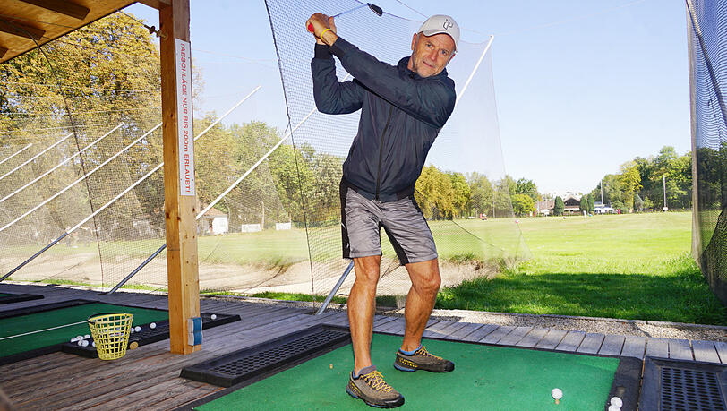 Gut im Schwung an der Driving Range: Martin Horak, Betreiber des City Golf Centers. Gut im Schwung an der Driving Range: Martin Horak, Betreiber des City Golf Centers.