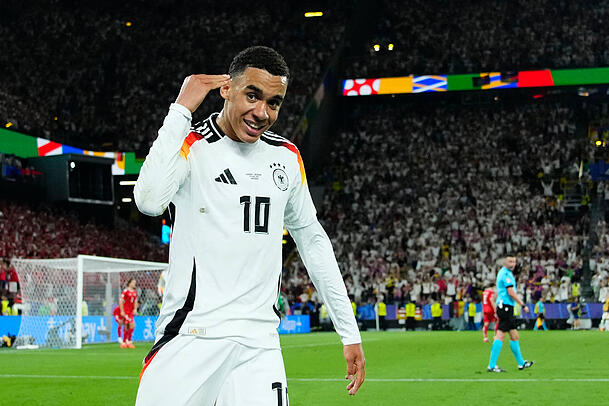 Jamal Musiala beim Achtelfinale gegen Dänemark. Jamal Musiala beim Achtelfinale gegen Dänemark.