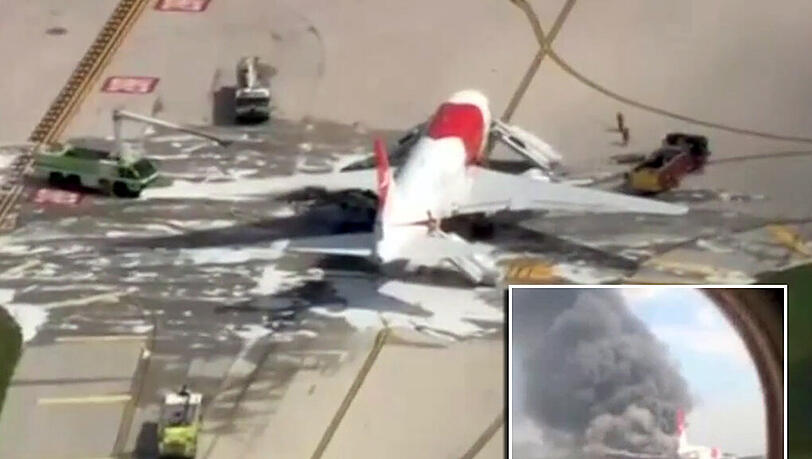 In Fort Lauderdale ist ein Flugzeug auf dem Rollfeld in Brand geraten. In Fort Lauderdale ist ein Flugzeug auf dem Rollfeld in Brand geraten.