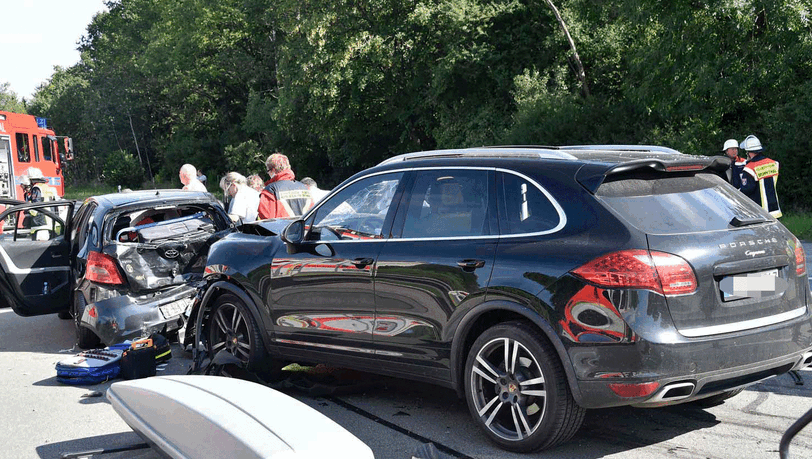 Auffahrunfall auf der A8. Auffahrunfall auf der A8.