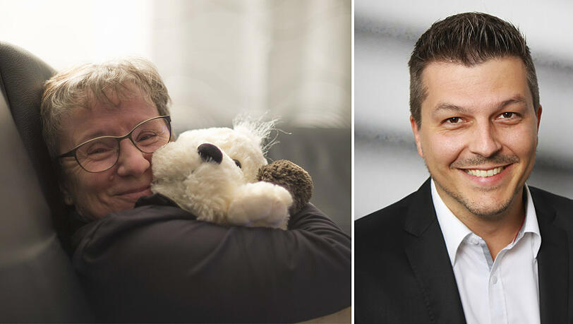 Auch das Kuscheltier im Arm kann helfen. Der Psychiater Dr. Sascha Hunner (r) gibt Tipps, wie man mit dem Drinnenbleiben besser klar kommt. Auch das Kuscheltier im Arm kann helfen. Der Psychiater Dr. Sascha Hunner (r) gibt Tipps, wie man mit dem Drinnenbleiben besser klar kommt.