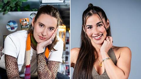 Malou Lovis (li.) und Sarah Engels wollen zum ESC 2026. Malou Lovis (li.) und Sarah Engels wollen zum ESC 2026.