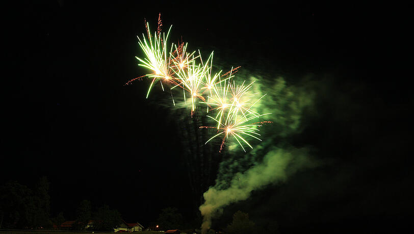 Es grünt so grün das Bariumsalz: ein Feuerwerk der Himmelsschreiber. Es grünt so grün das Bariumsalz: ein Feuerwerk der Himmelsschreiber.