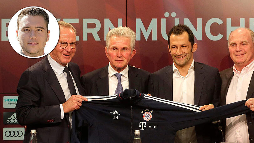 Bayerns Führungsquartett: Karl-Heinz Rummenigge, Jupp Heynckes, Hasan Salihamdidzic und Uli Hoeneß (v.l.). Bayerns Führungsquartett: Karl-Heinz Rummenigge, Jupp Heynckes, Hasan Salihamdidzic und Uli Hoeneß (v.l.).