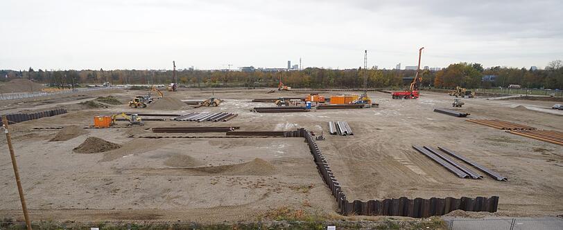 Der Blick über den zukünftigen Campus in Riem.