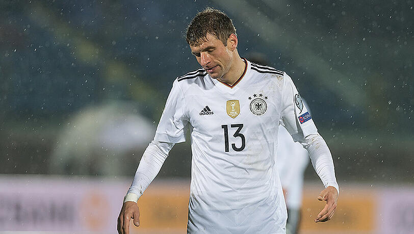 Auch gegen San Marino blieb Bayern-Stürmer Thomas Müller ohne Tor. Auch gegen San Marino blieb Bayern-Stürmer Thomas Müller ohne Tor.