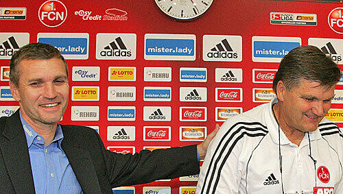 Machtwechsel: Thomas von Hessen löst Hans Meyer (r.) als Club-Trainer ab und verspricht: Mit Vollgas aus dem Keller. Machtwechsel: Thomas von Hessen löst Hans Meyer (r.) als Club-Trainer ab und verspricht: Mit Vollgas aus dem Keller.
