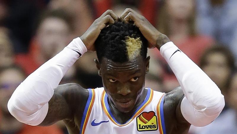 Dennis Schröder verlor mit Oklahoma City Thunder in Houston. Dennis Schröder verlor mit Oklahoma City Thunder in Houston.