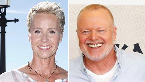 Sie sind sich nicht grün: Moderatorin Sonja Zietlow und Moderator Stefan Raab. Sie sind sich nicht grün: Moderatorin Sonja Zietlow und Moderator Stefan Raab.