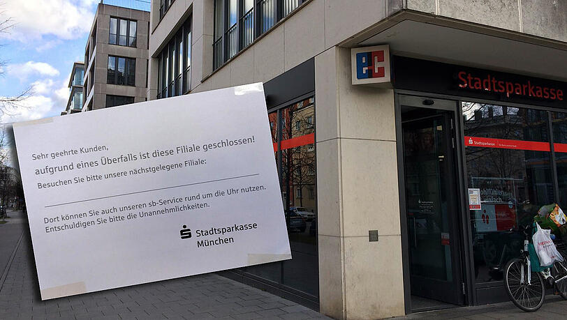 Banküberfall in der Sparkasse nahe der U-Bahn-Station Schwanthalerhöhe. Banküberfall in der Sparkasse nahe der U-Bahn-Station Schwanthalerhöhe.