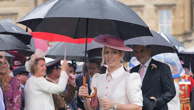 Elegant: Zara Tindall bei der Garten-Party. Elegant: Zara Tindall bei der Garten-Party.