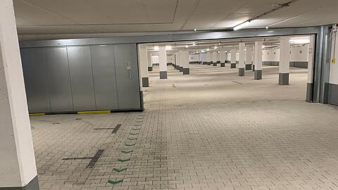 Tiefgarage: Meistens leer. Tiefgarage: Meistens leer.