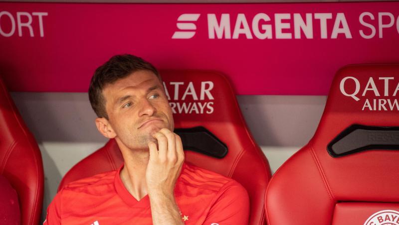 Thomas Müller von München beim Spiel gegen Mainz auf der Ersatzbank. Foto: Lino Mirgeler Thomas Müller von München beim Spiel gegen Mainz auf der Ersatzbank. Foto: Lino Mirgeler