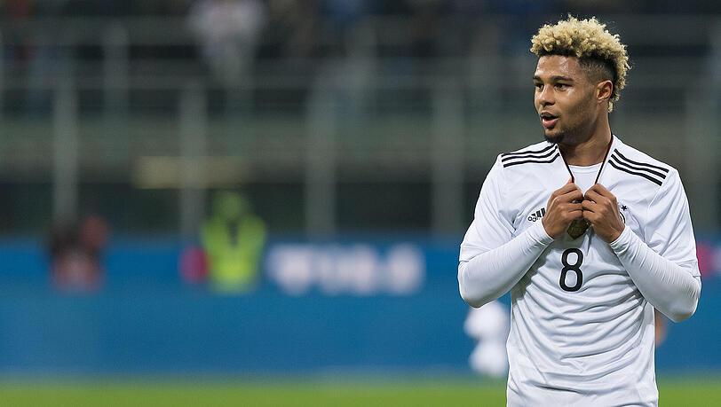 Hat kein Trikot beim FC Bayern: Serge Gnabry. Hat kein Trikot beim FC Bayern: Serge Gnabry.