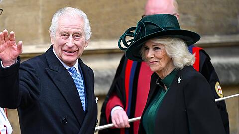 Gut drauf und nahezu erholt: König Charles und Königin Camilla vor dem Ostergottesdienst 2024. Gut drauf und nahezu erholt: König Charles und Königin Camilla vor dem Ostergottesdienst 2024.