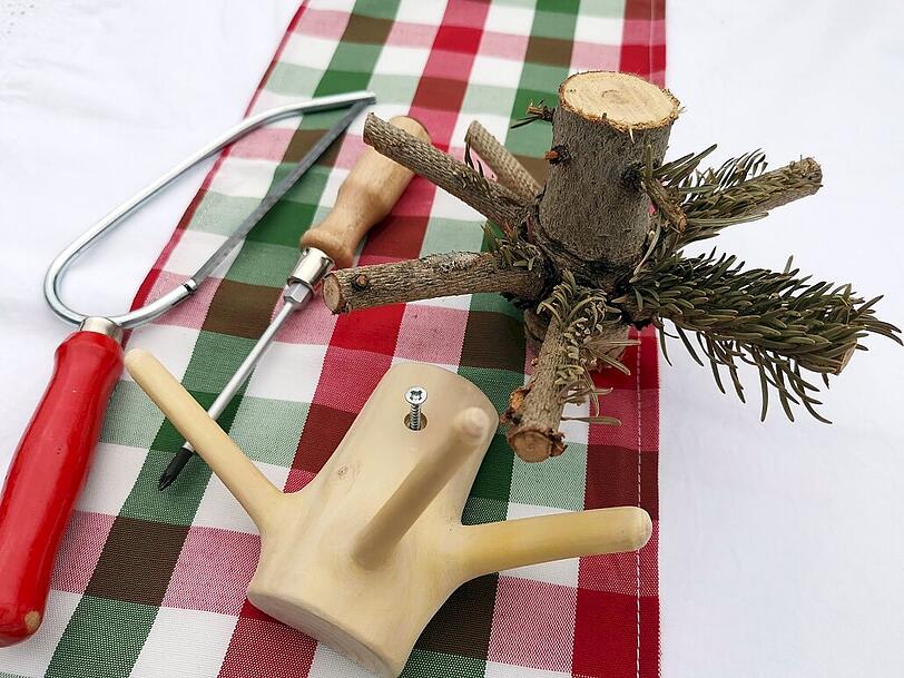 Die Form des Christbaums eignet sich ideal. Die Form des Christbaums eignet sich ideal.